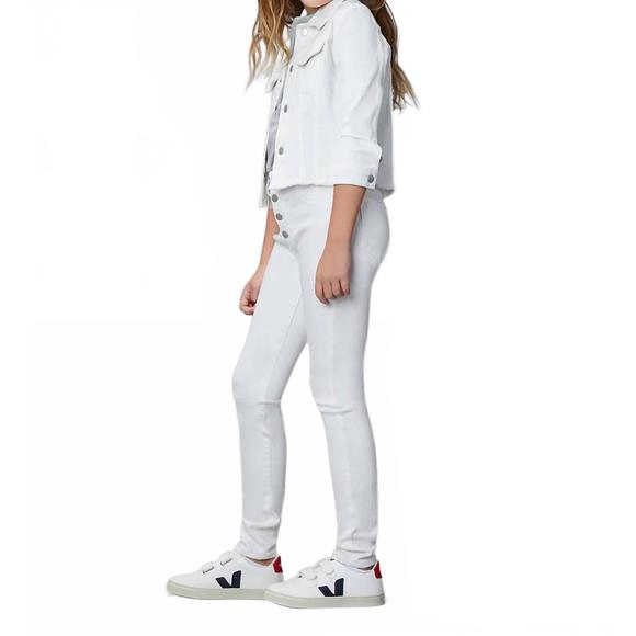 NEW DL1961 - KIDS' girl's manning denim jacket in milk raw - Picture 3 of 5